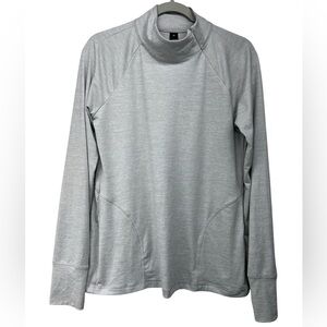 Yogalicious Long Sleeve Mock Neck Pocket Tee Womens Large